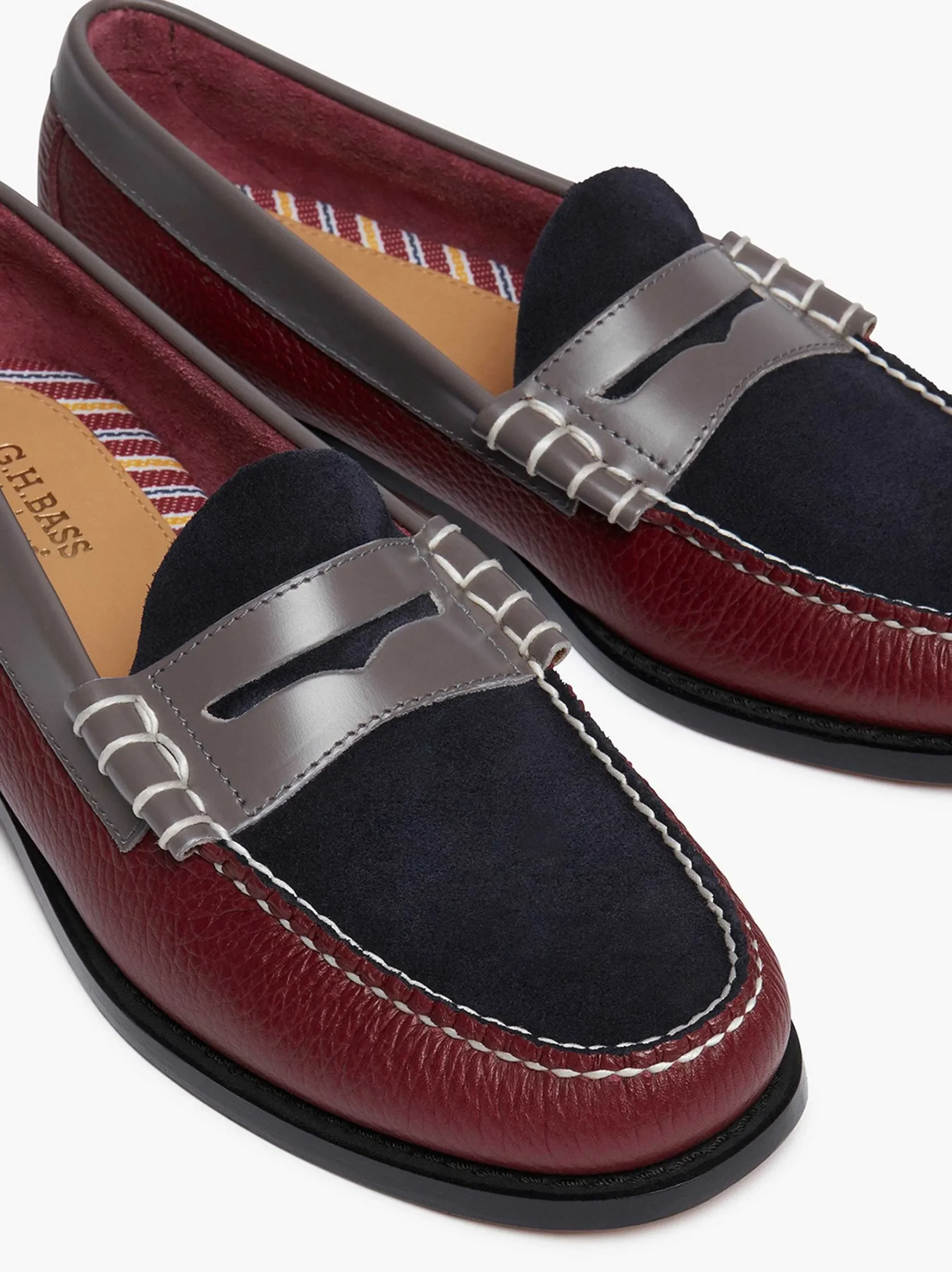 Weejuns Larson Tricolour Penny Loafers|G.H.BASS Hot